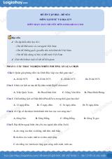 Đề kiểm tra học kì 1 Lịch sử và Địa lí 5 - Đề số 1